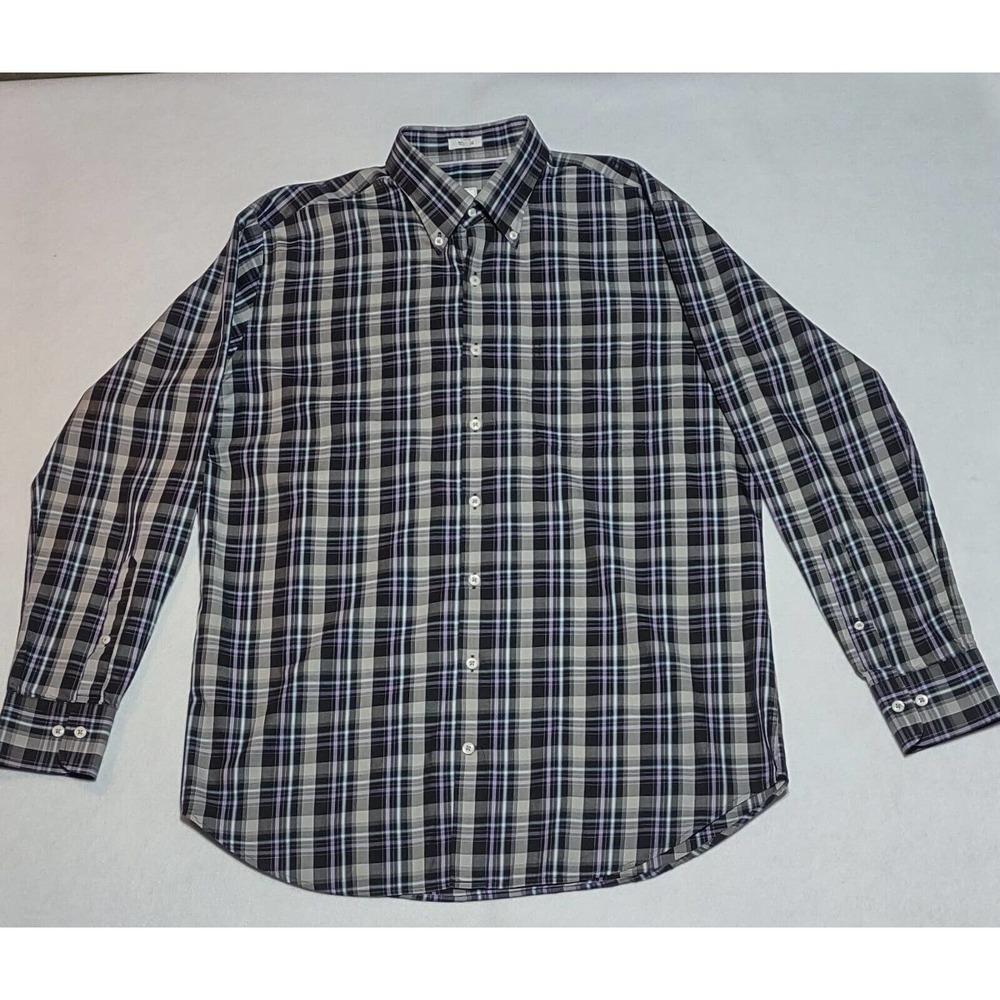 Peter Millar Shirt Men's Large Multicolor Plaid Button Down Long Sleeve Casual